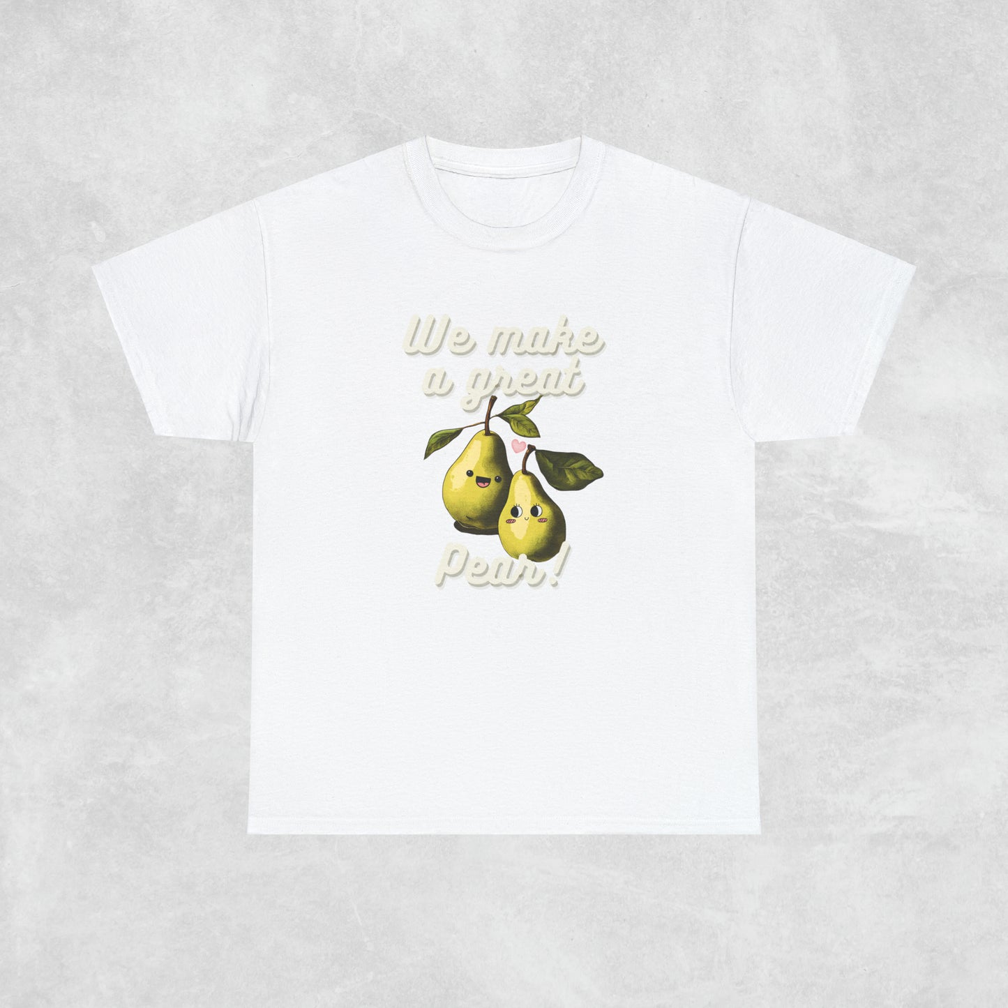 Great Pear Unisex Heavy Cotton Tee - Pear couple T-shirt - Aurora Corner Shop