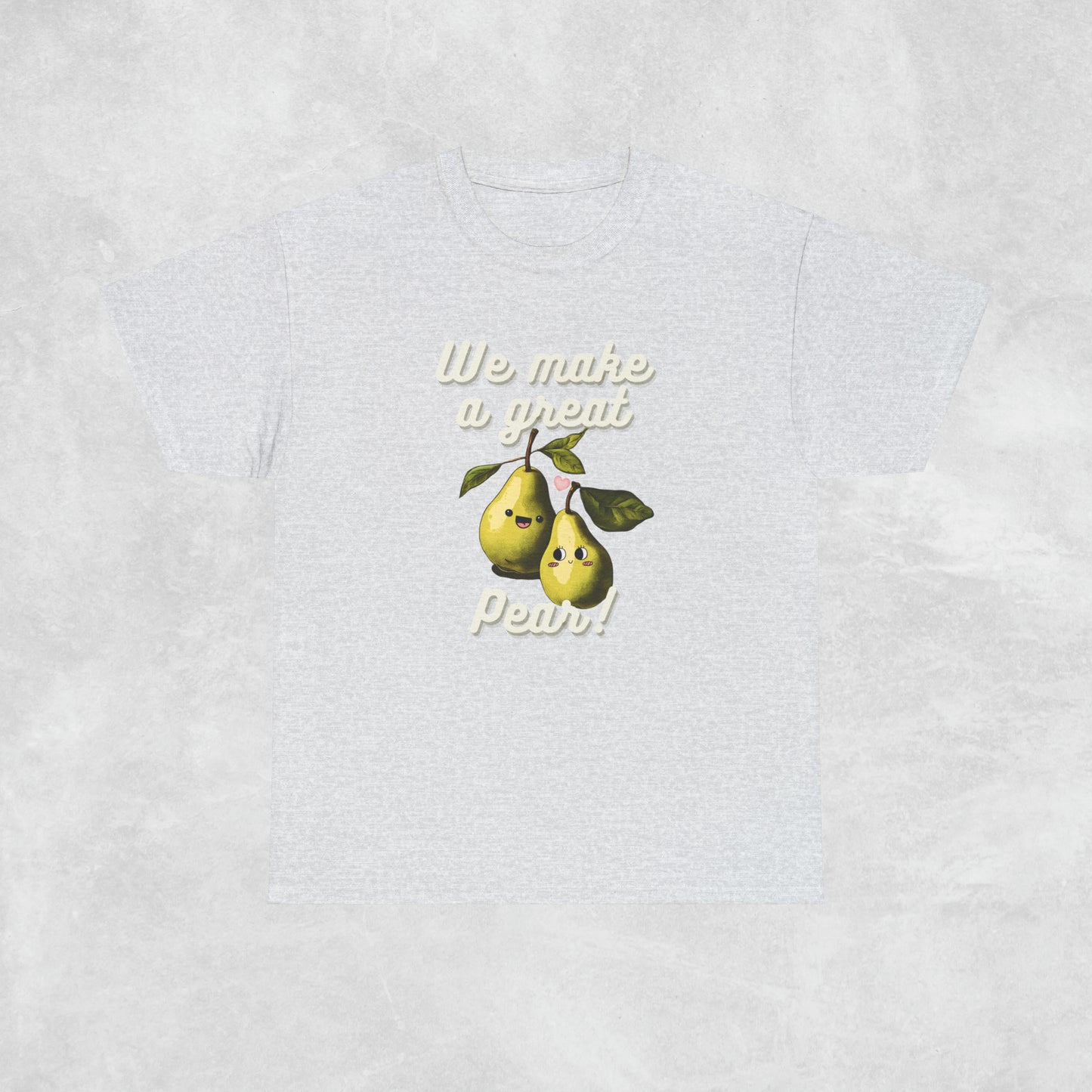 Great Pear Unisex Heavy Cotton Tee - Pear couple T-shirt - Aurora Corner Shop