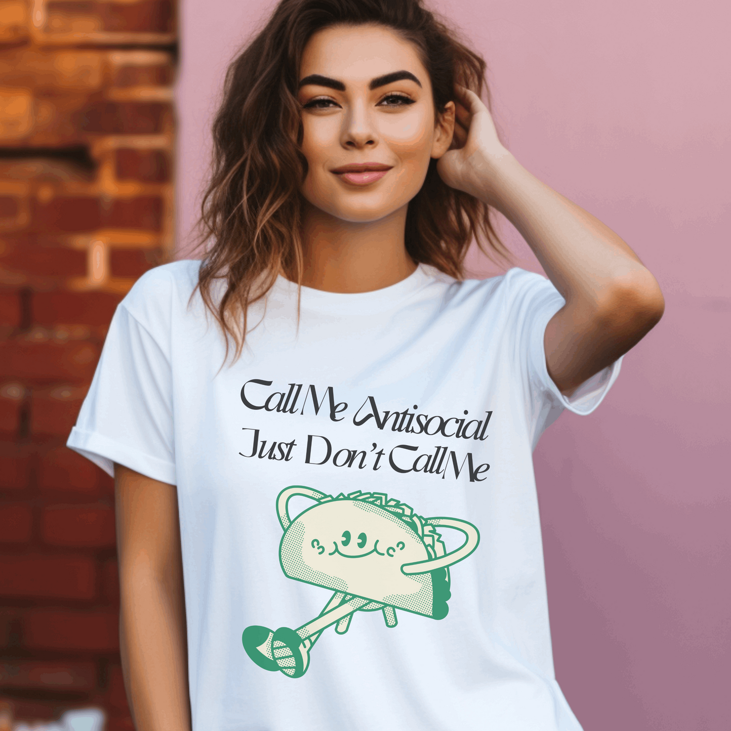 Call me Antisocial just don't call me tshirt- The Antisocial Taco t-shirt - funny tshirt - meme shirt - Gift for introvert - Aurora Corner Shop