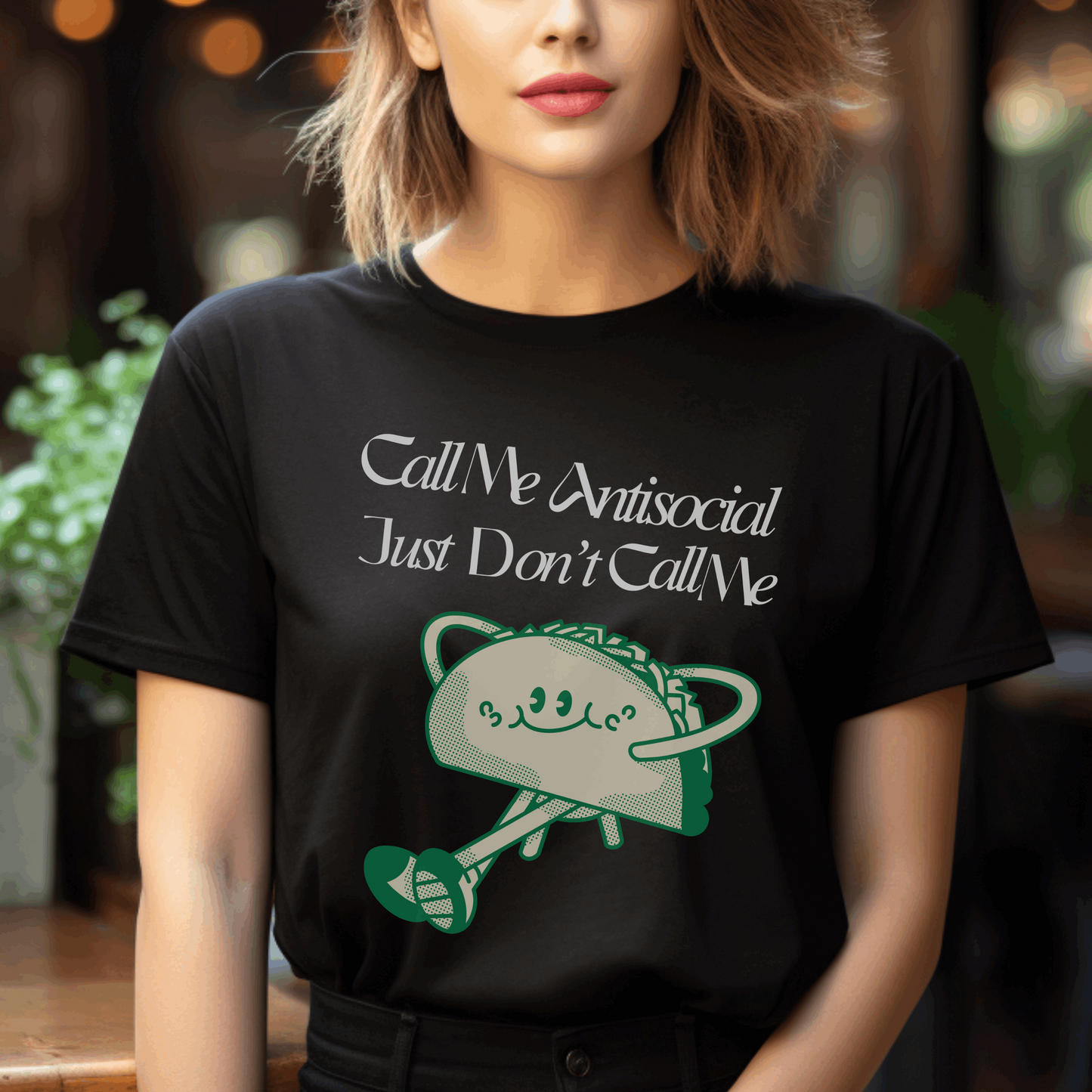 Call me Antisocial just don't call me tshirt- The Antisocial Taco t-shirt - funny tshirt - meme shirt - Gift for introvert - Aurora Corner Shop