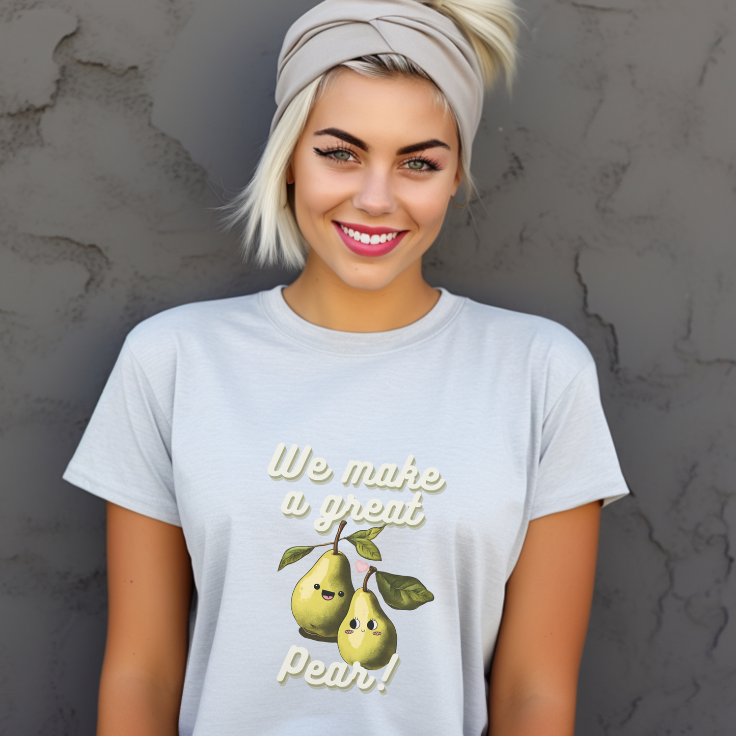 Great Pear Unisex Heavy Cotton Tee - Pear couple T-shirt - Aurora Corner Shop
