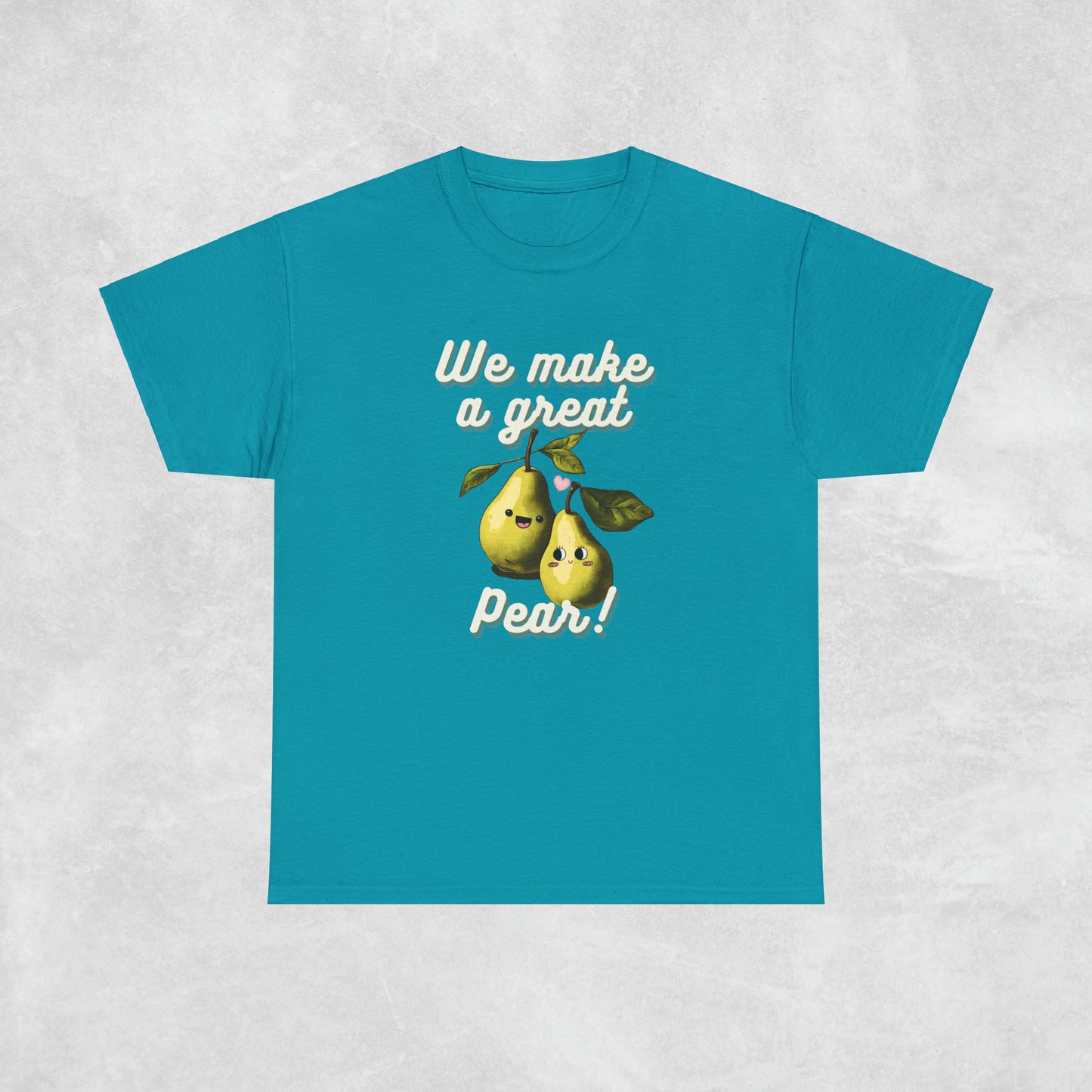 Great Pear Unisex Heavy Cotton Tee - Pear couple T-shirt - Aurora Corner Shop