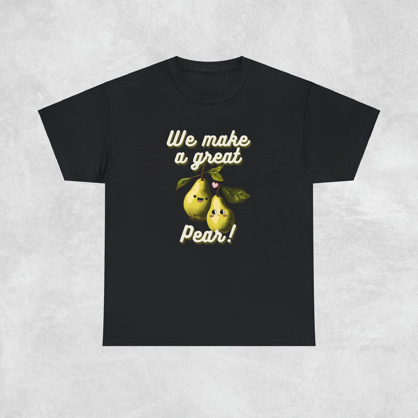 Great Pear Unisex Heavy Cotton Tee - Pear couple T-shirt - Aurora Corner Shop