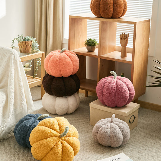 Pumpkin Pillow: Nordic Knitted Yarn Design - Aurora Corner Shop