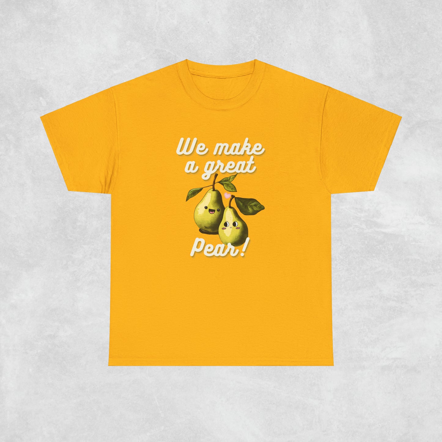 Great Pear Unisex Heavy Cotton Tee - Pear couple T-shirt - Aurora Corner Shop