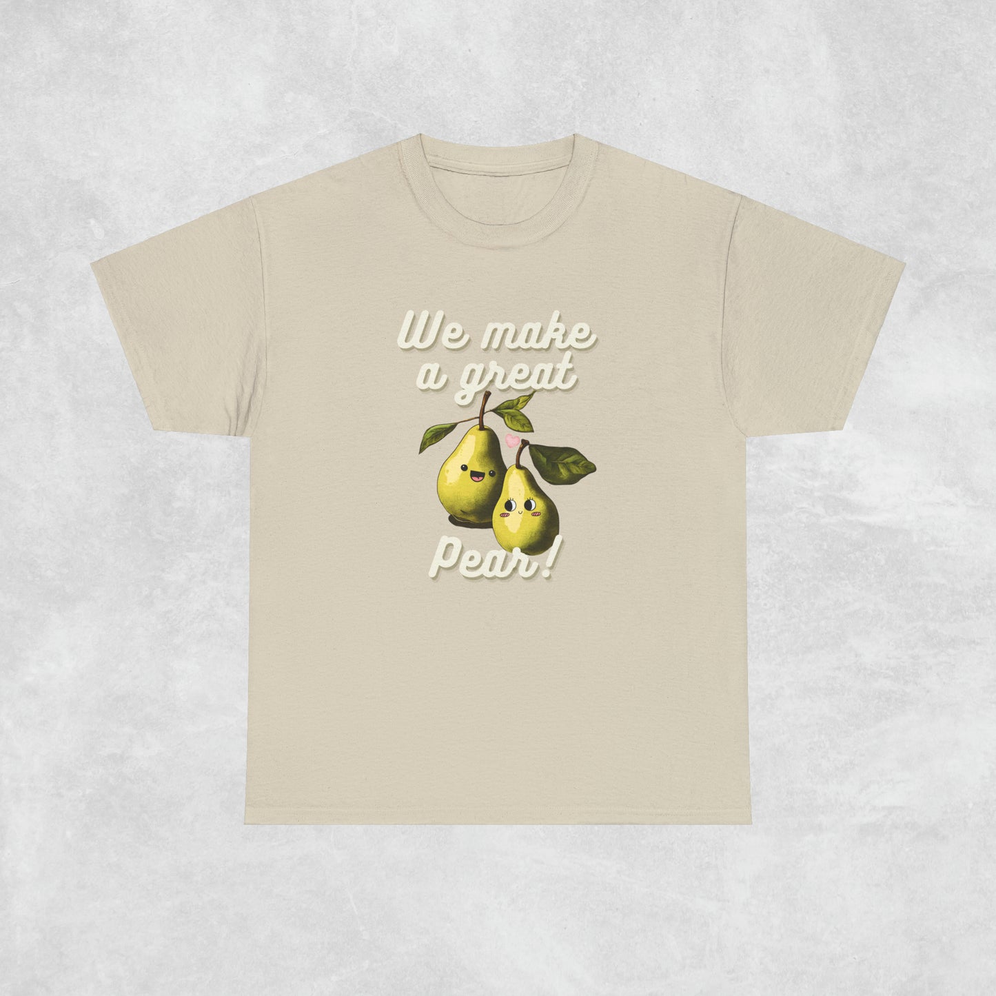 Great Pear Unisex Heavy Cotton Tee - Pear couple T-shirt - Aurora Corner Shop