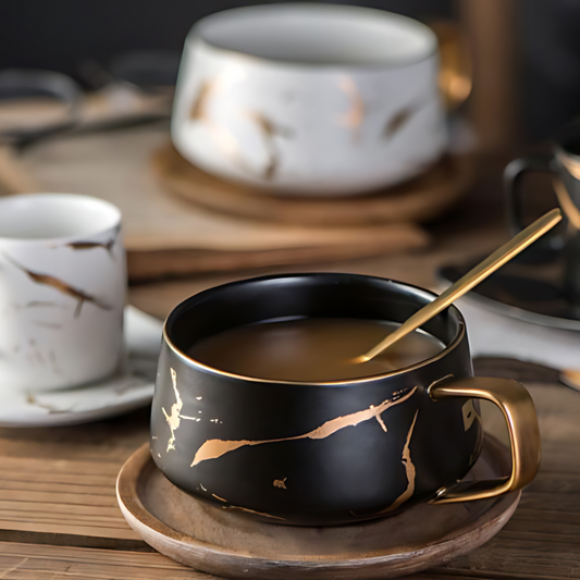 Premium Metallic detail Ceramic coffee mug - Aurora Corner Shop