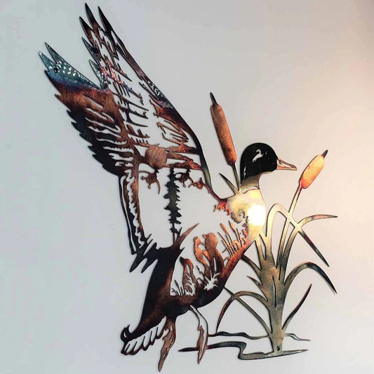 A Touch of Wilderness: Mallard Alloy Wall Art for Rustic Home Accents - Aurora Corner Shop