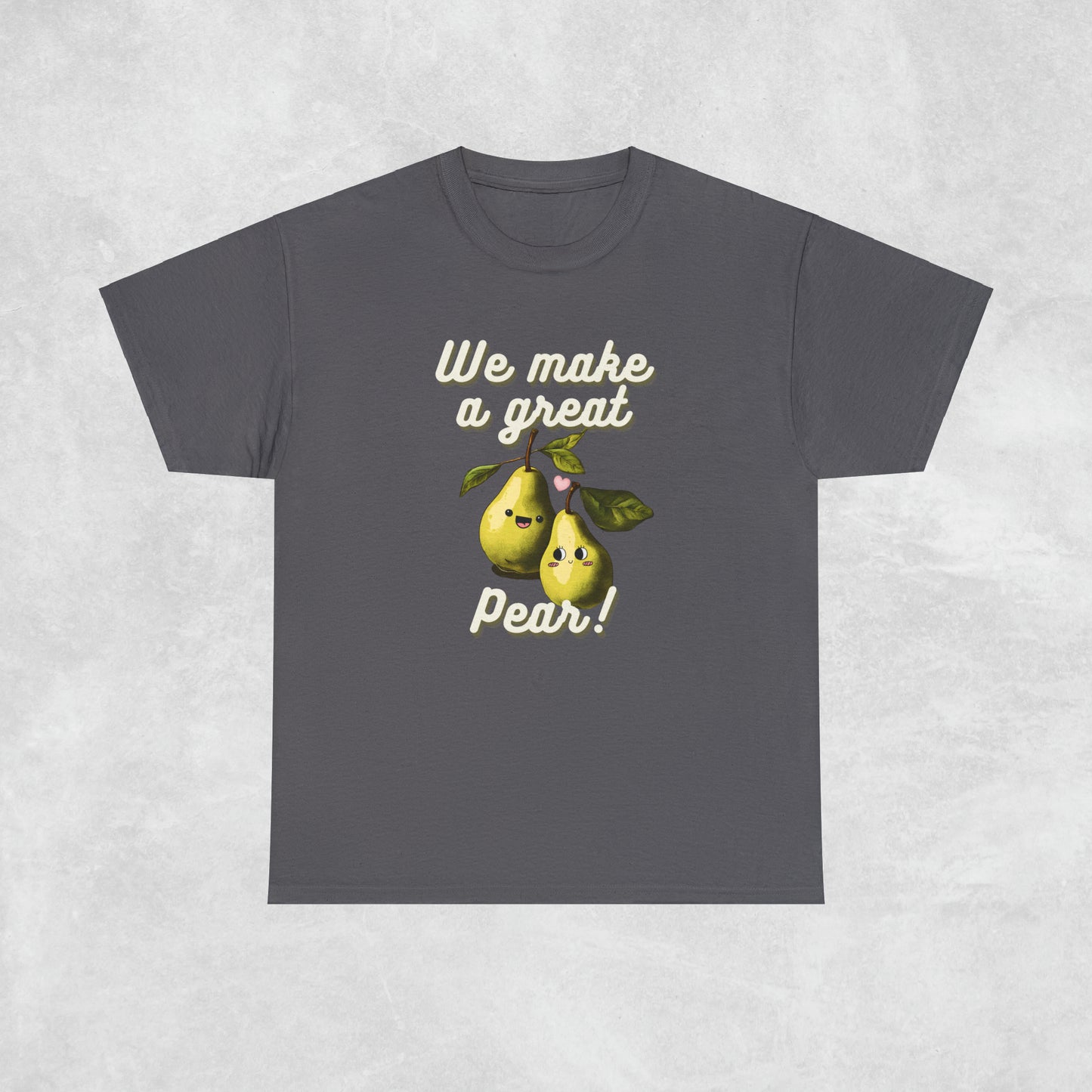 Great Pear Unisex Heavy Cotton Tee - Pear couple T-shirt - Aurora Corner Shop