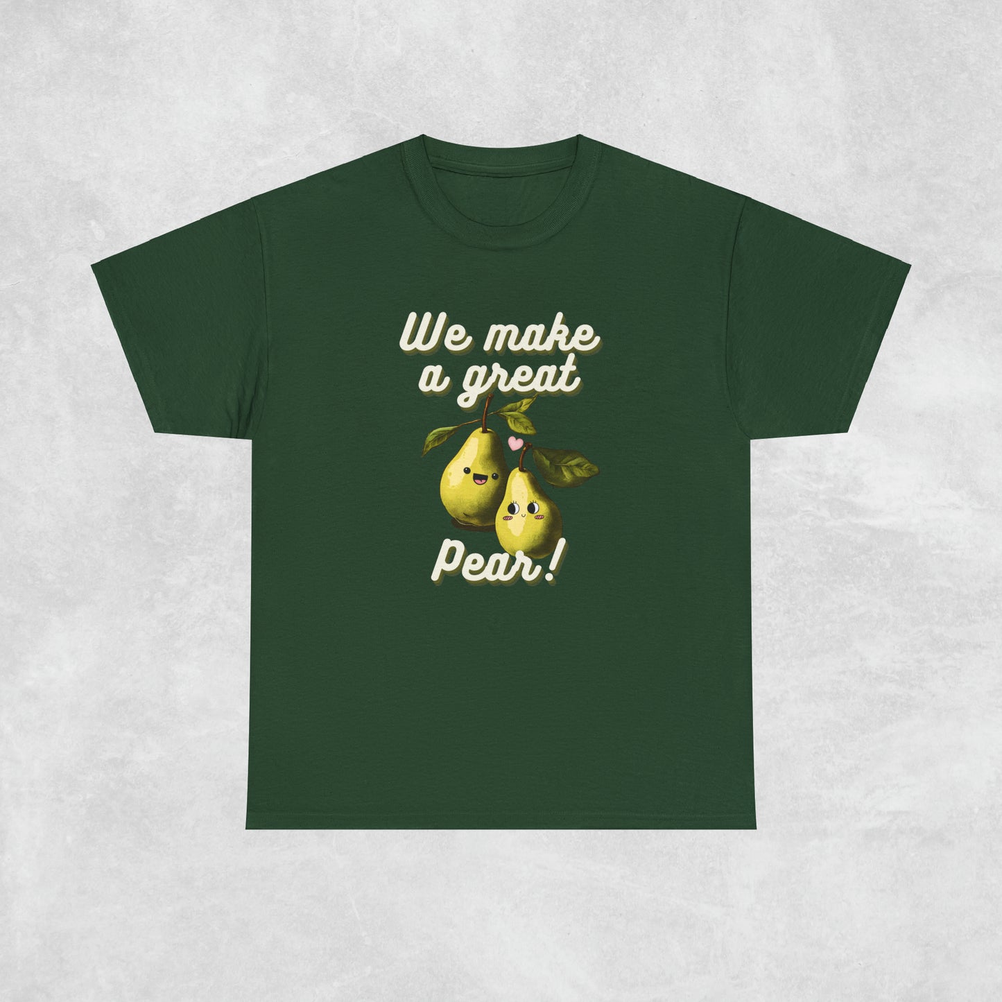 Great Pear Unisex Heavy Cotton Tee - Pear couple T-shirt - Aurora Corner Shop