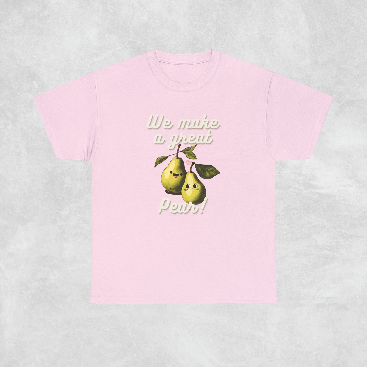 Great Pear Unisex Heavy Cotton Tee - Pear couple T-shirt - Aurora Corner Shop