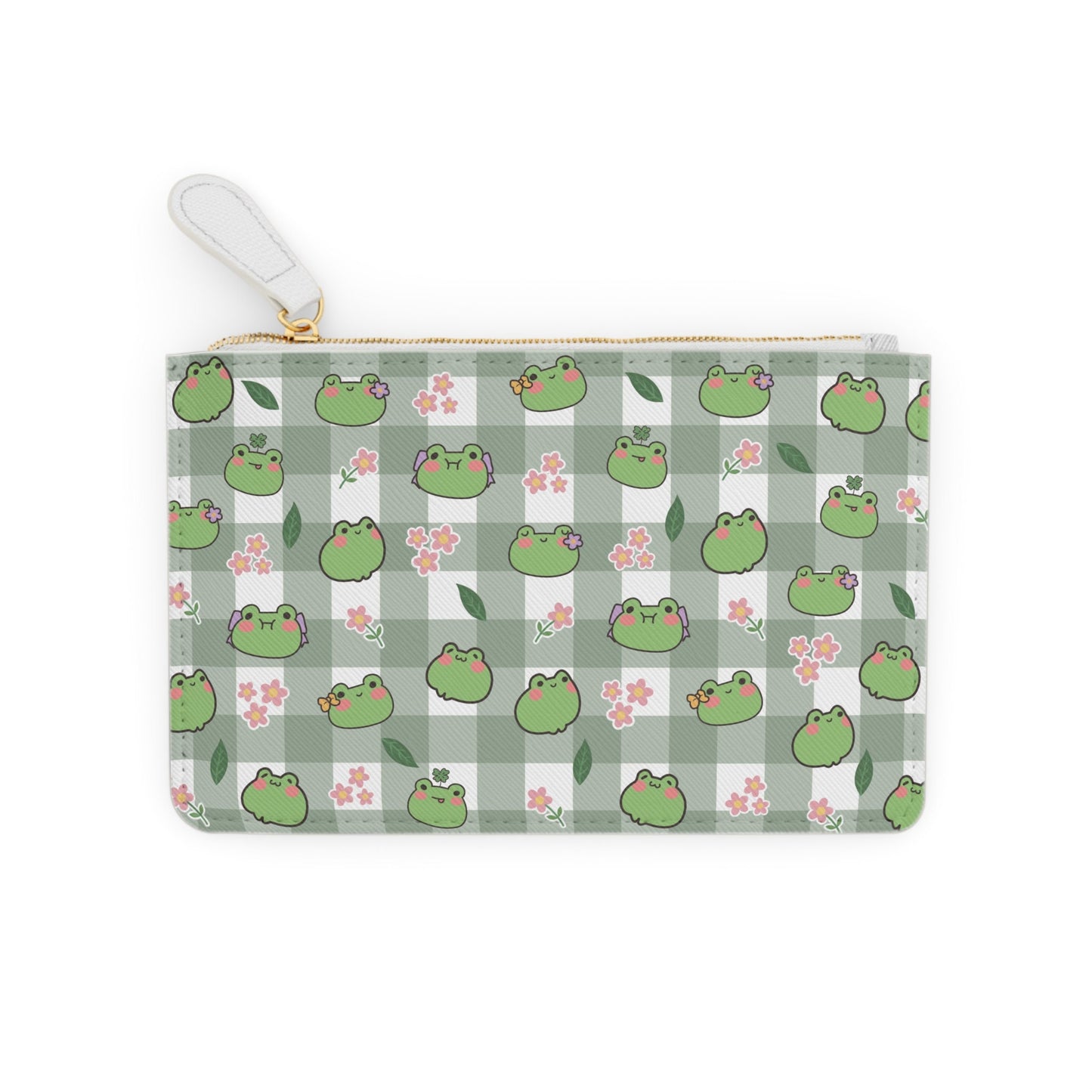 Kawaii Little Frogs Mini Clutch Bag - Stylish & Practical Vegan Leather Accessory