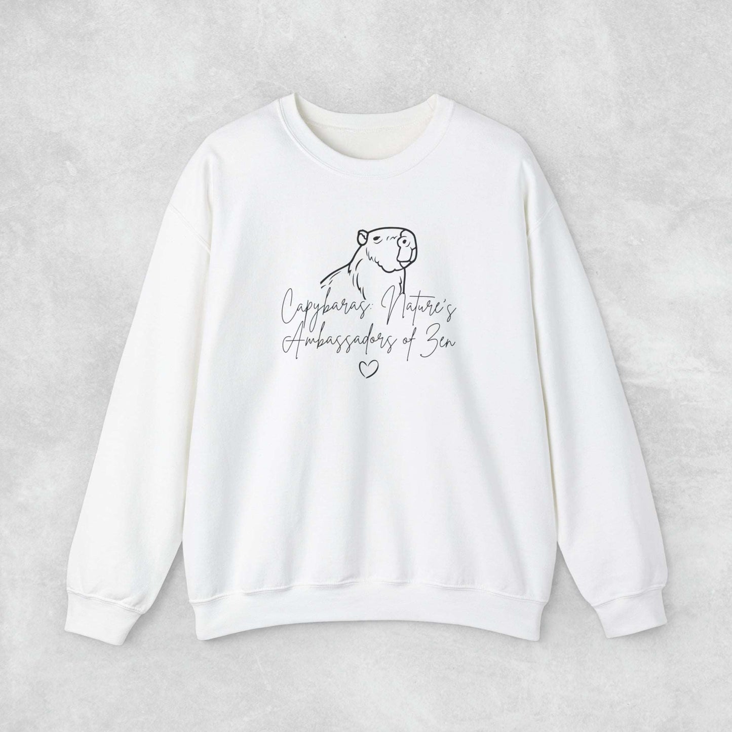 Capybaras: Nature's Ambassadors of Zen Crewneck Sweatshirt - Aurora Corner Shop