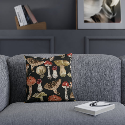 Cottagecore mushroom pillow - nature aesthetic whimsical Multicolored Pillow Colorful Pillow Vibrant Bright Colorful Pillow fairycore pillow