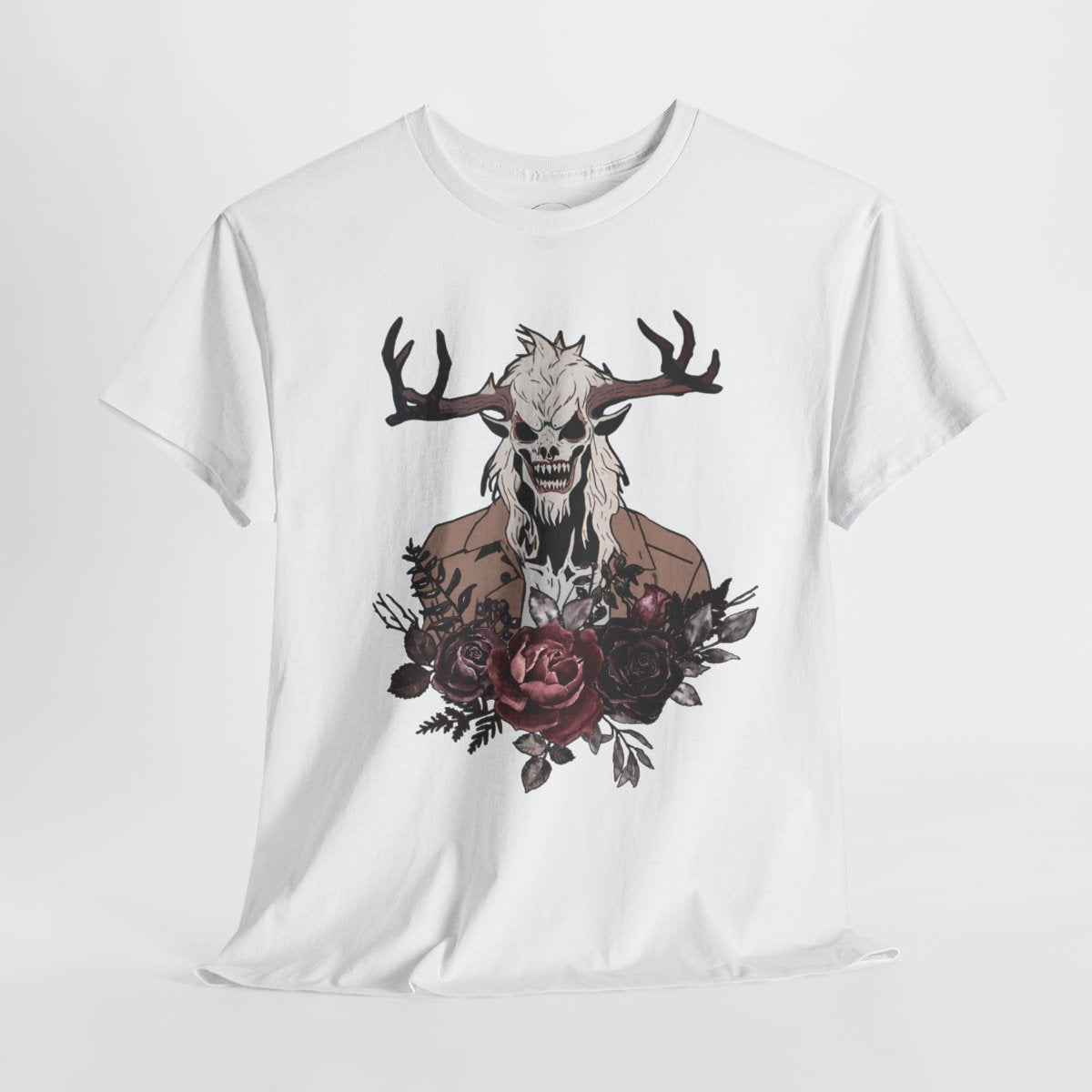 Wendigo tshirt Folkore Tshirt Horror Themed Unisex t-shirt Creepy Shirt Scary Shirt Weird Stuff Weird Shirts Naturecore Cryptid dark flower - Aurora Corner Shop