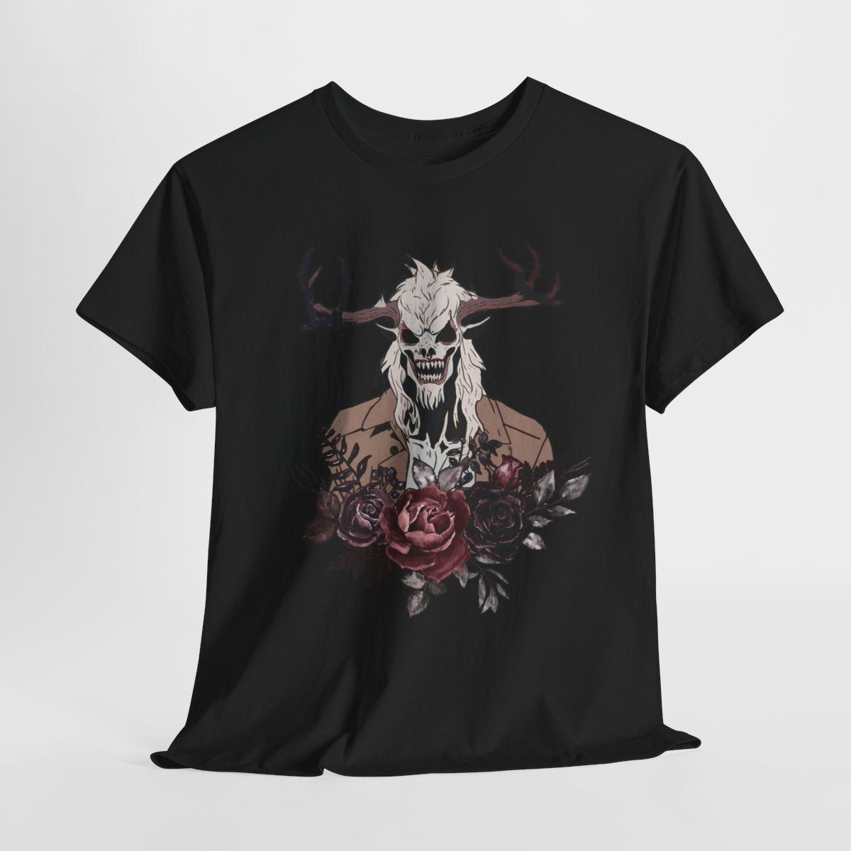 Wendigo tshirt Folkore Tshirt Horror Themed Unisex t-shirt Creepy Shirt Scary Shirt Weird Stuff Weird Shirts Naturecore Cryptid dark flower - Aurora Corner Shop