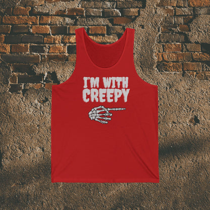 Creepy Unisex Tank top Monster Birthday Housewarming Gift Weirdcore Goth Witchy Tanks Weird Art Spooky Horror Creepy Cute Gothic Punk Emo