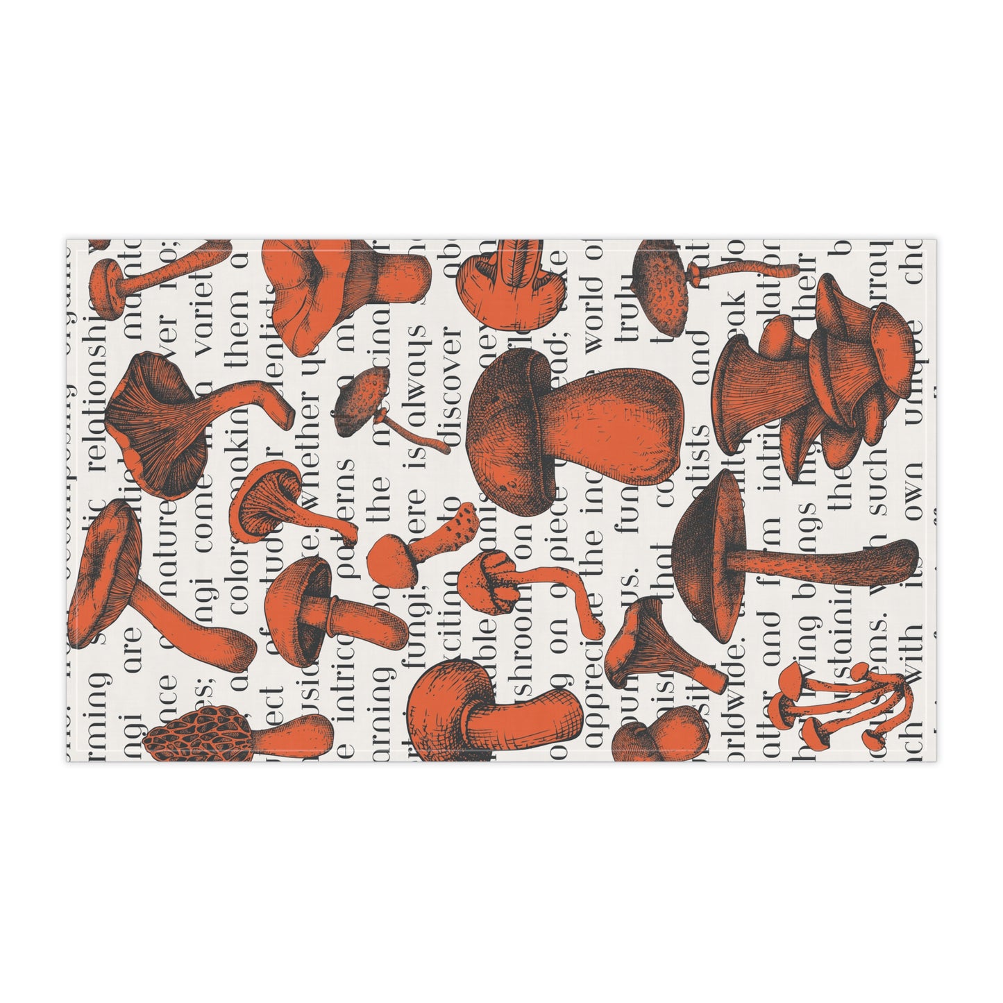 Nature's bounty Mushroom Kitchen Towel - Fungi design - Nature inspired home decor