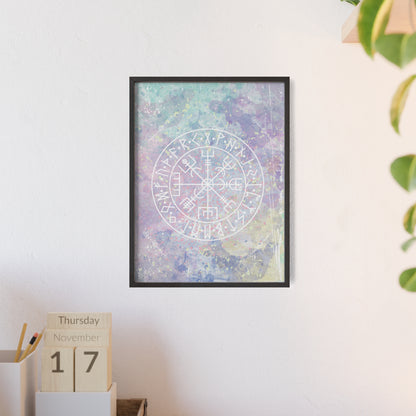 Nordic Tie Dye Posters with Wooden Frame - Ispiered my the nordics and scandinavia