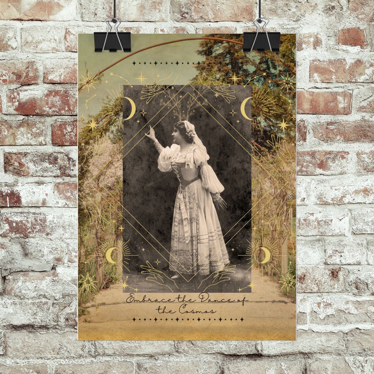 Embrace the Dance of the Cosmos - Poster - Mystical Poster - Vintage photography art