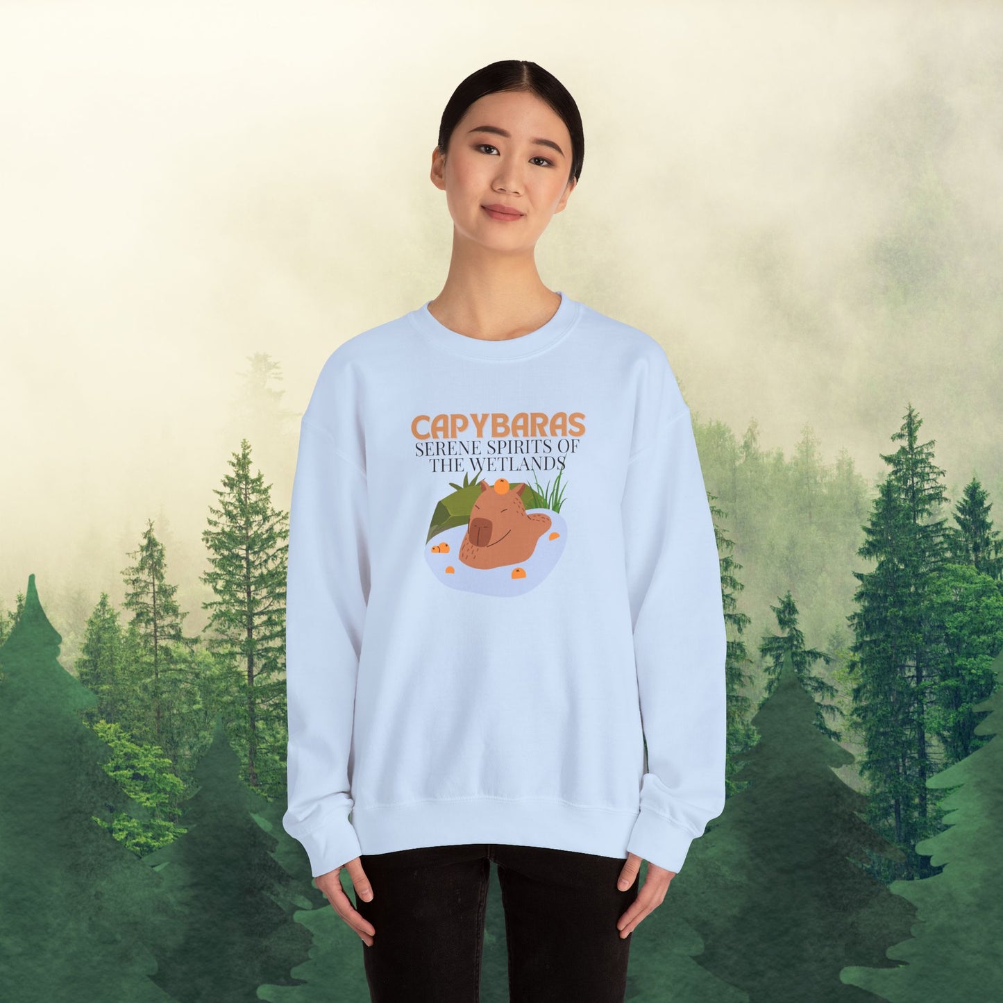 Capybara Crewneck Sweatshirt: Embrace the Snuggly Spirit of Serene Wetlands