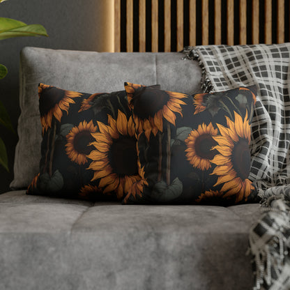 Moody Sunflowers - Dark florals Pillow Case - Aurora Corner Shop