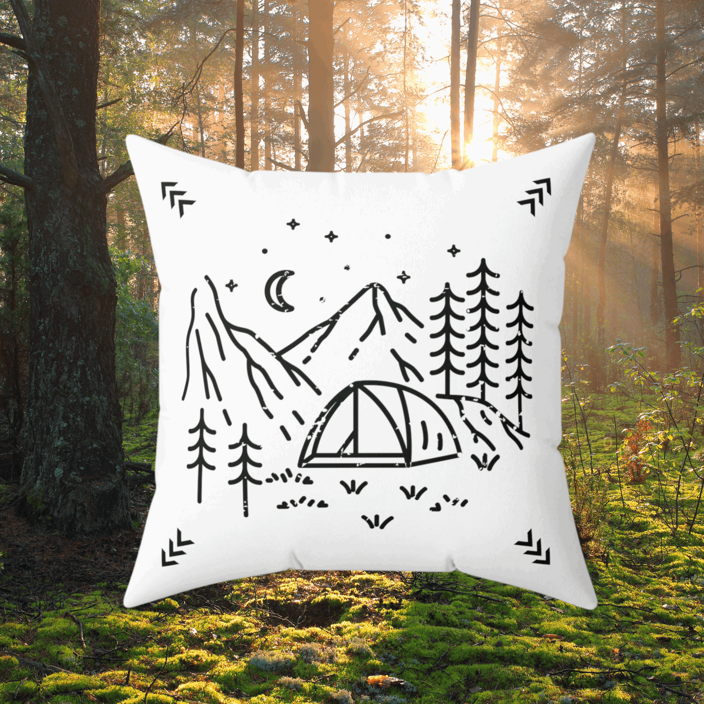 Copy of Soul of an adventurer square pillow in white