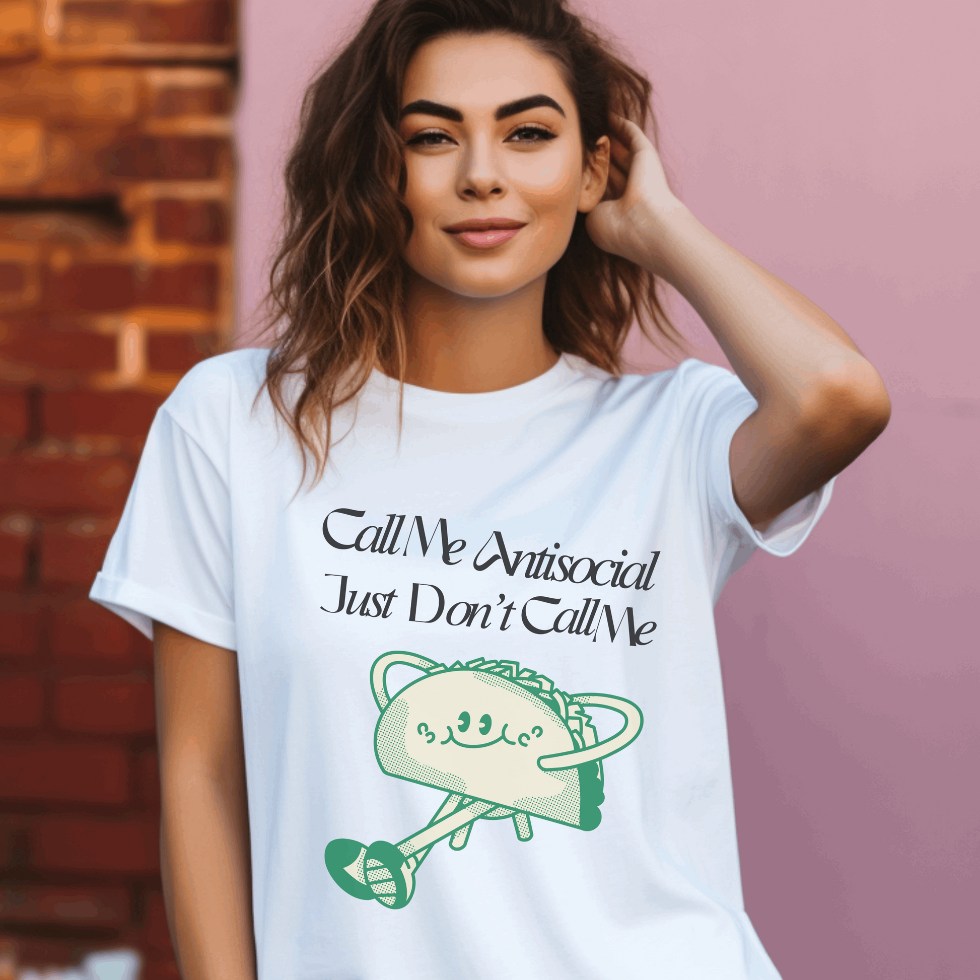 Call me Antisocial just don't call me tshirt- The Antisocial Taco t-shirt -  funny tshirt - meme shirt - Gift for introvert - Aurora Corner Shop