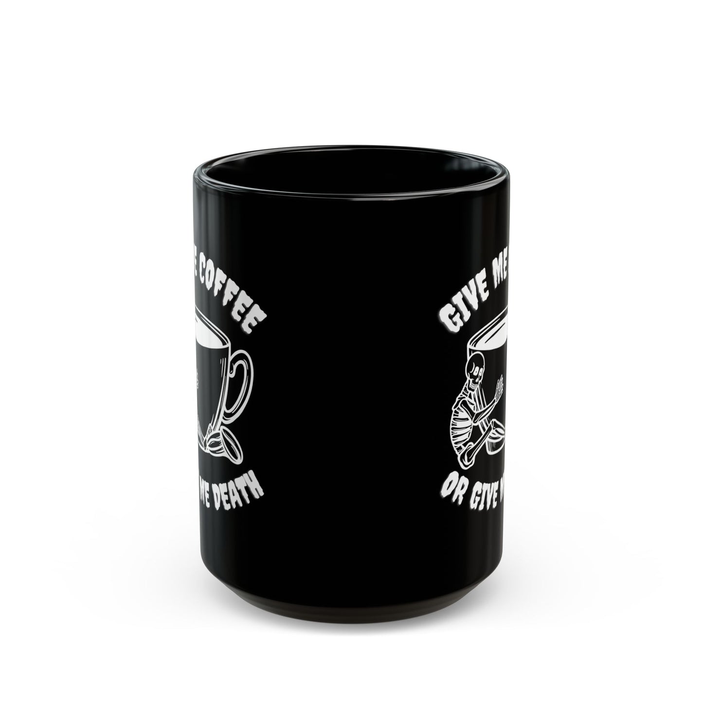 Give me Coffee Give me Death Gothic Aesthetic Skeleton Coffee Mug Coffee Lover Gift funny Coffee Mug Spooky Mug Halloween Mug Whimsigoth Mug