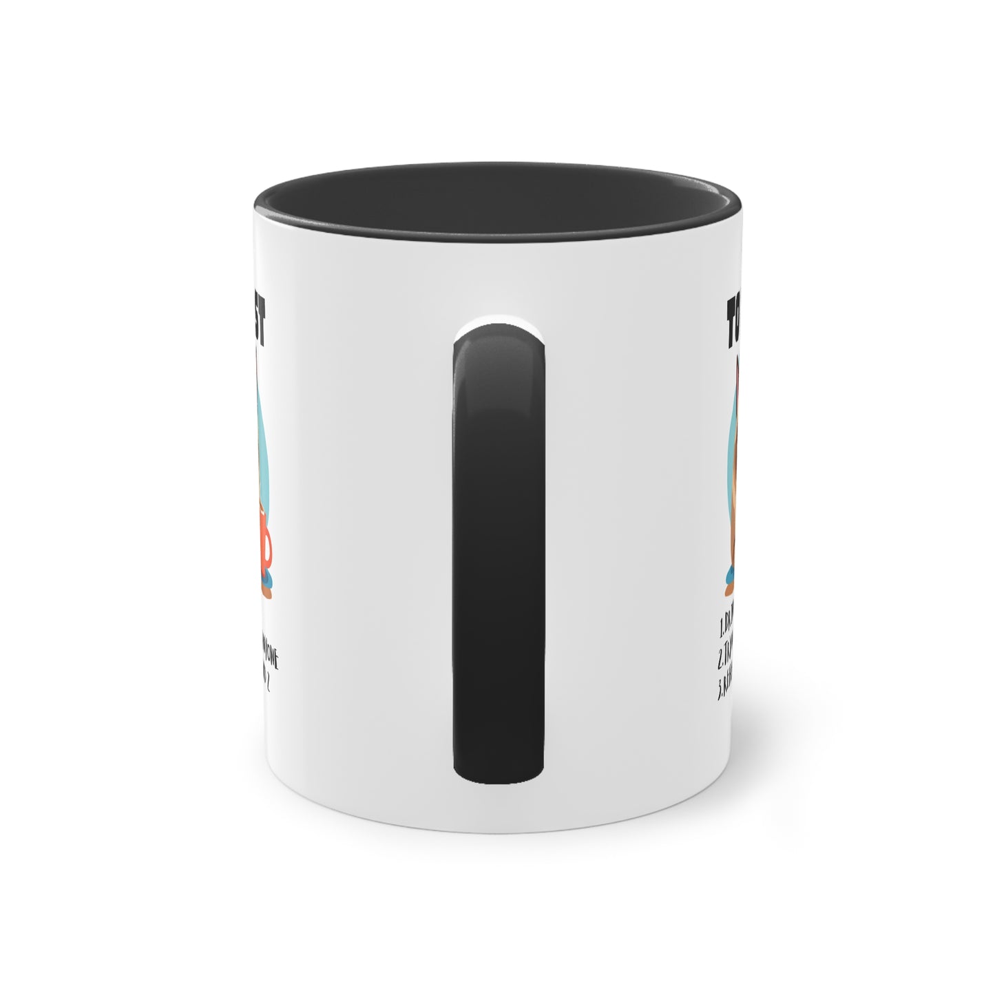 Kittys To do List - Two-Tone Coffee Mug - Cat mug