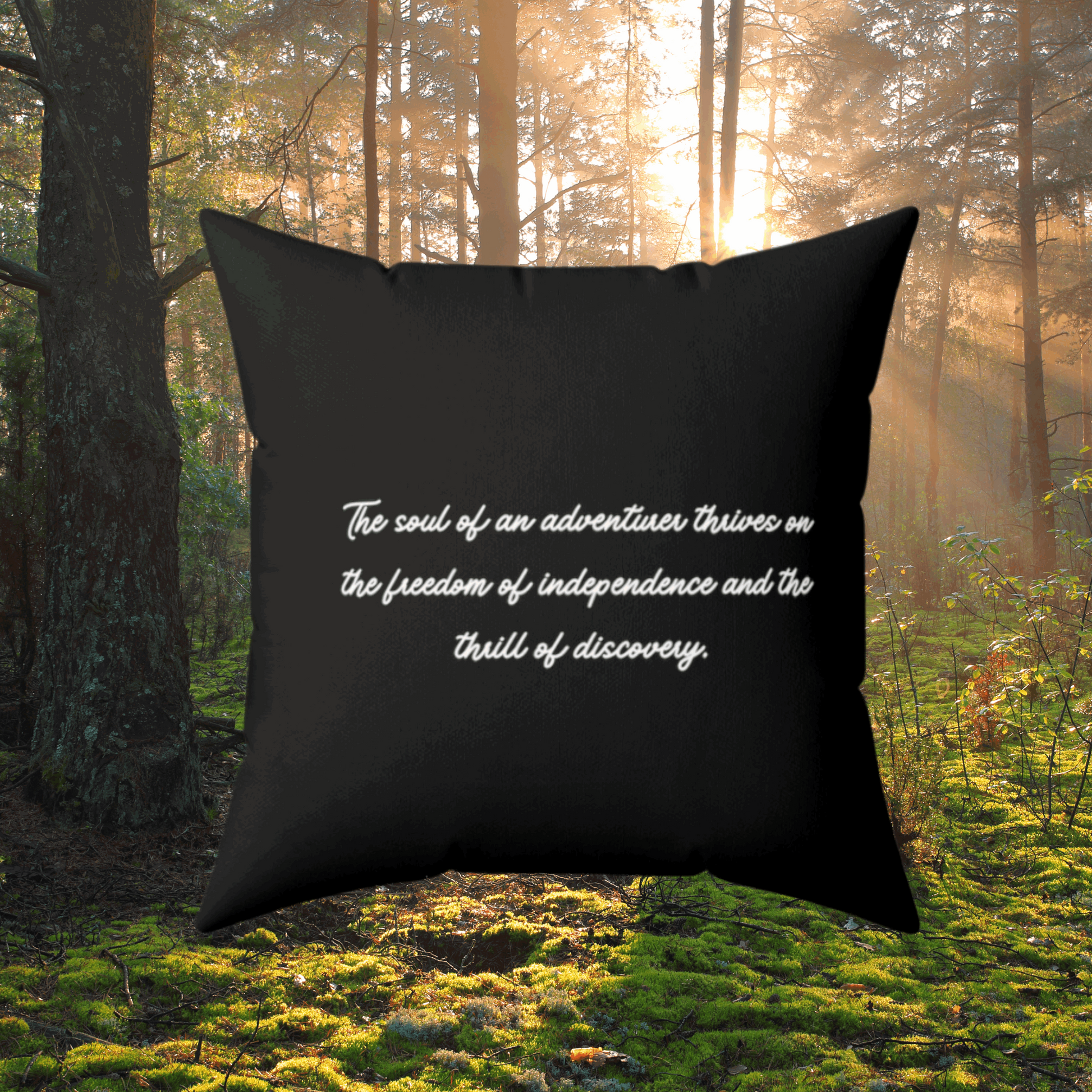 Soul of an adventurer square pillow