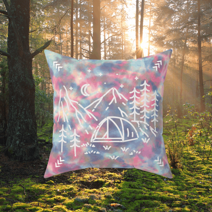 Soul of an adventurer square pillow Tie Dye