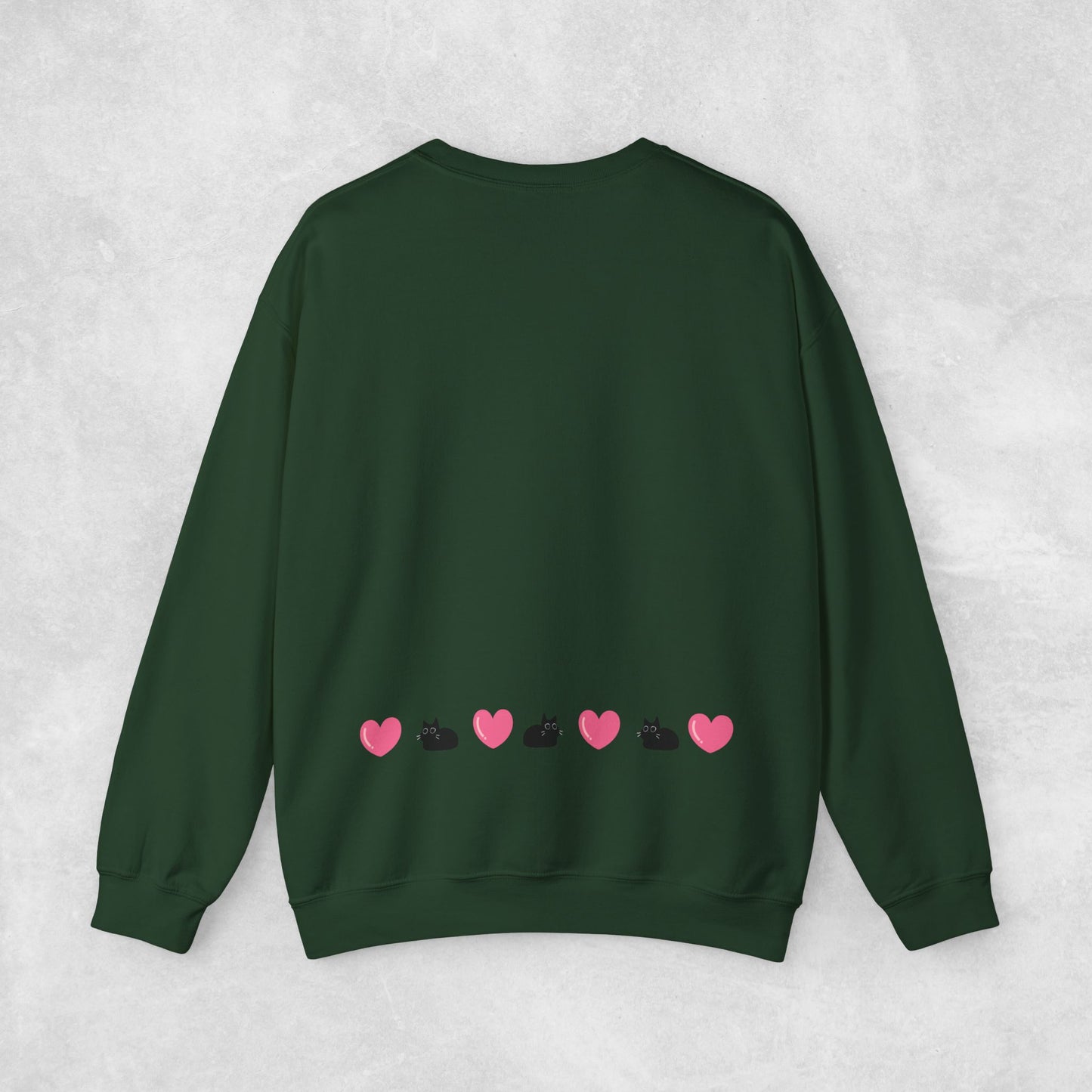 Time with spend with cats Crewneck Sweatshirt with heart design