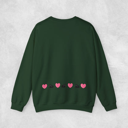 Time with spend with cats Crewneck Sweatshirt with heart design