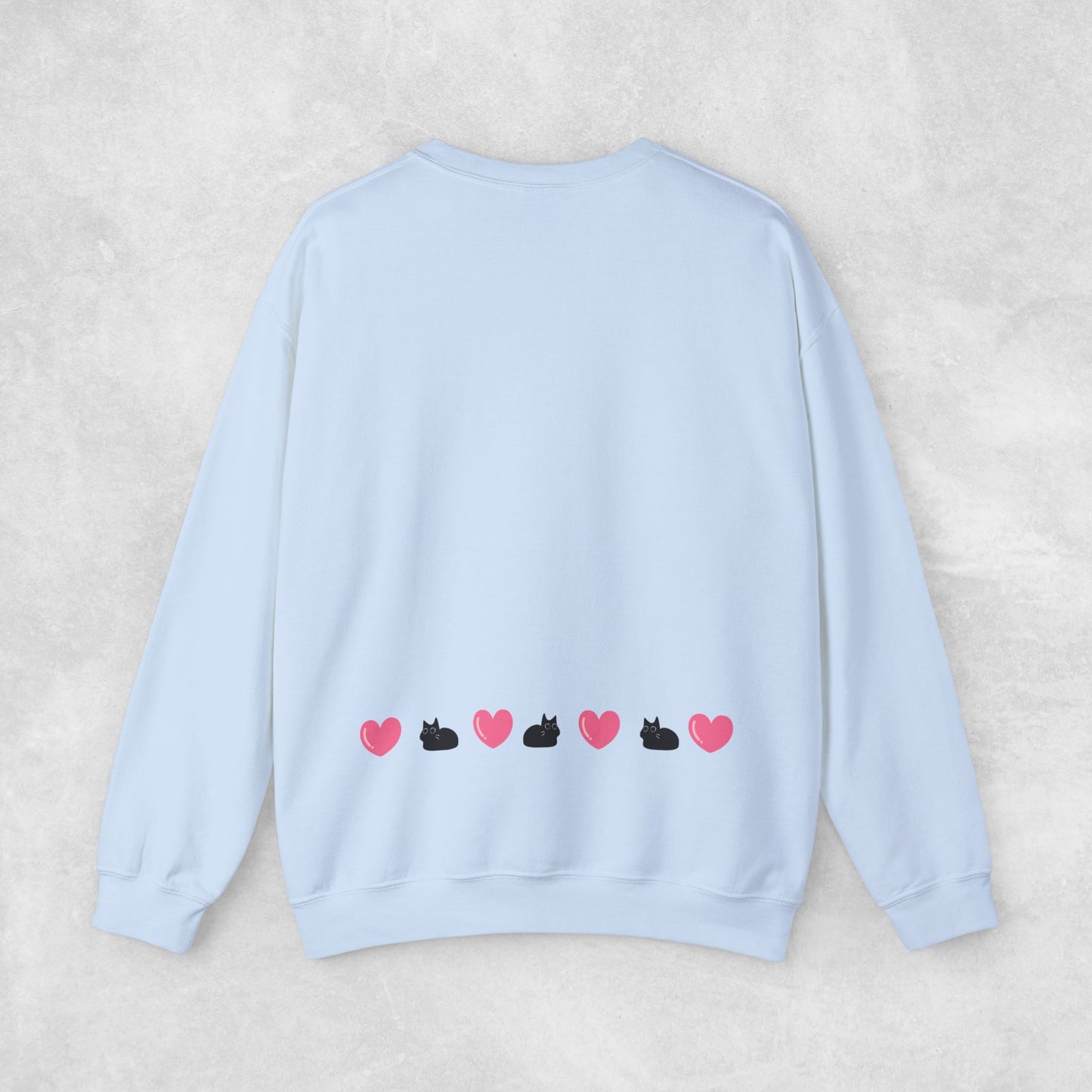 Time with spend with cats Crewneck Sweatshirt with heart design