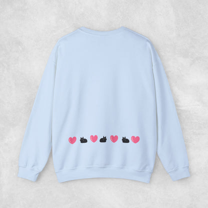 Time with spend with cats Crewneck Sweatshirt with heart design