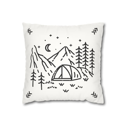 Soul of an adventurer square pillow in white