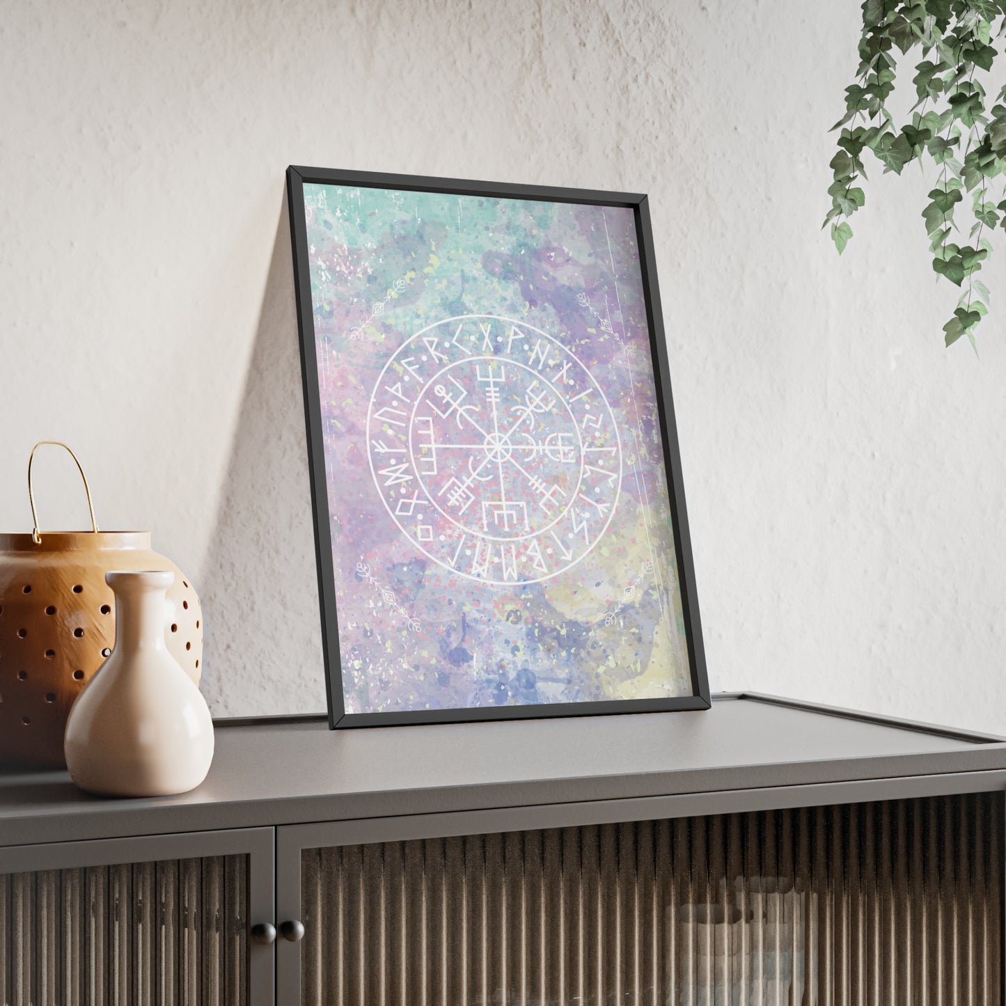 Nordic Tie Dye Posters with Wooden Frame - Inpired by the nordics and scandinavia