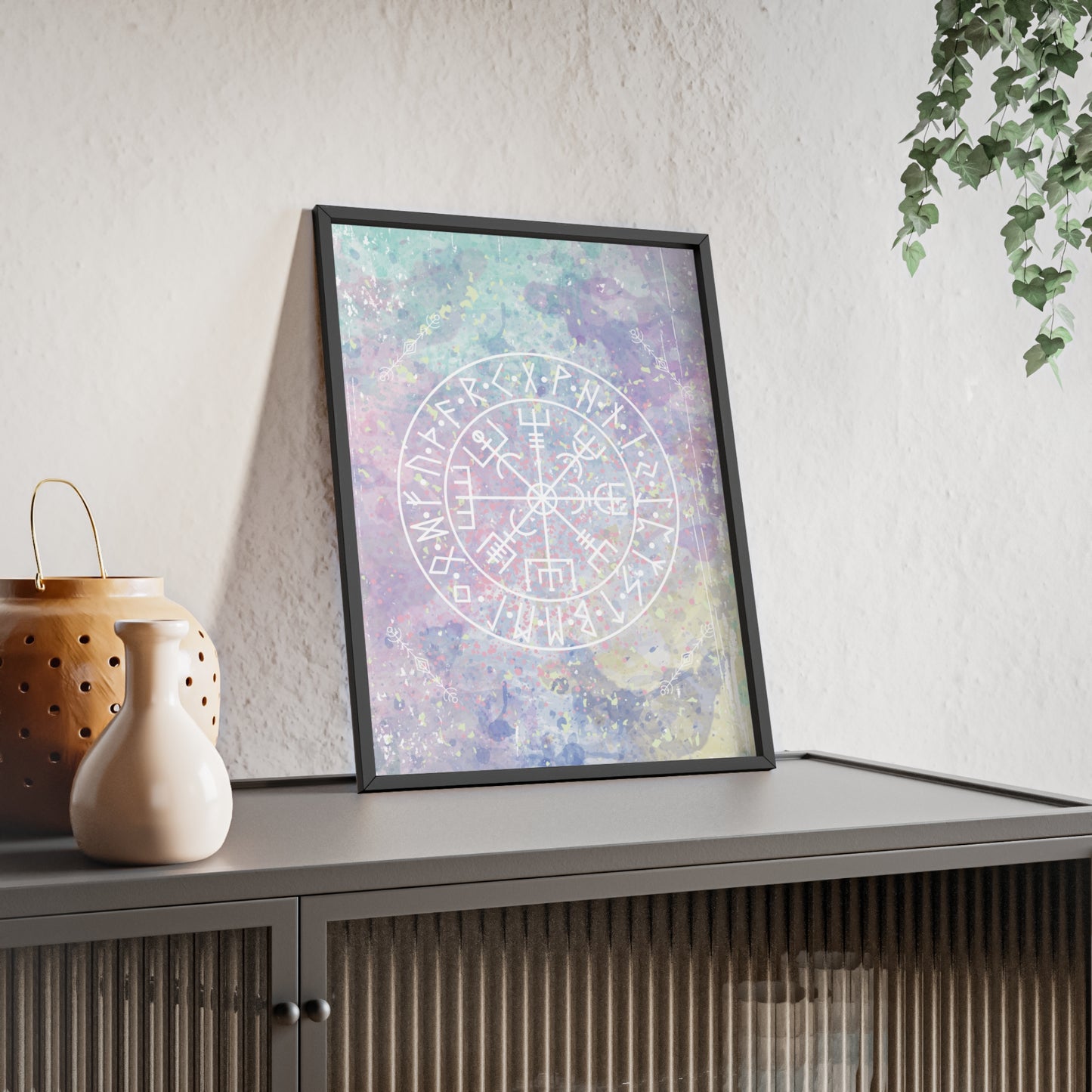 Nordic Tie Dye Posters with Wooden Frame - Inpired by the nordics and scandinavia