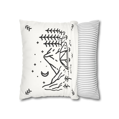 Soul of an adventurer square pillow in white