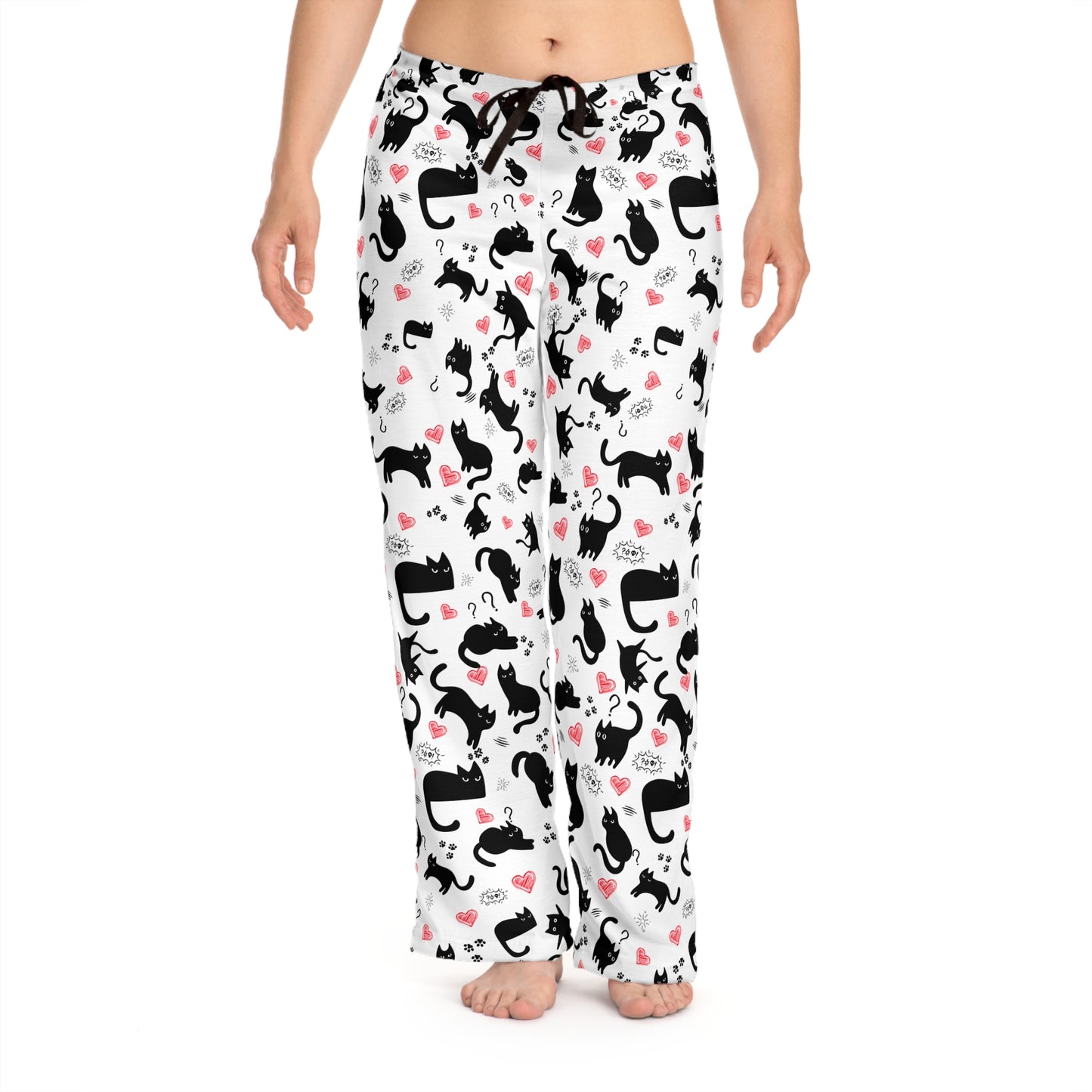 Black cat Women's Pajama Pants