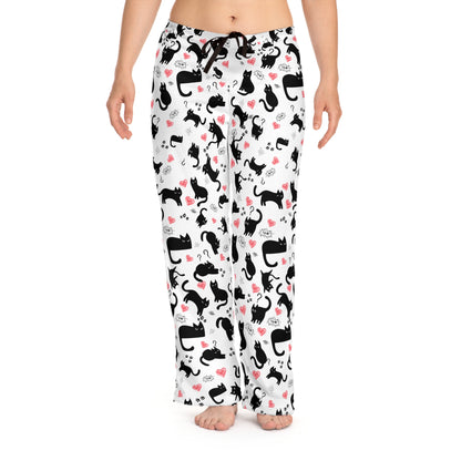 Black cat Women's Pajama Pants