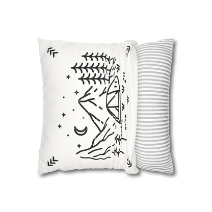 Soul of an adventurer square pillow in white