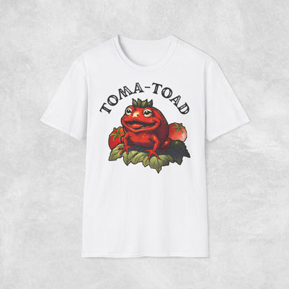 Toma-toad Retro T-Shirt, Funny frog T-shirt,Pun shirt, Sarcastic Shirt, Vintage 90s Gag Shirt, Funny toad, Meme Unisex Tee, tomato shirt