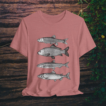 Cool Fish Shirt - Fisher Gifts, Fishing Unisex Relaxed Adult Tee Fisherman Gift, Lake Outdoorsman Naturalist, Fly Fishing, Gift for Him Her