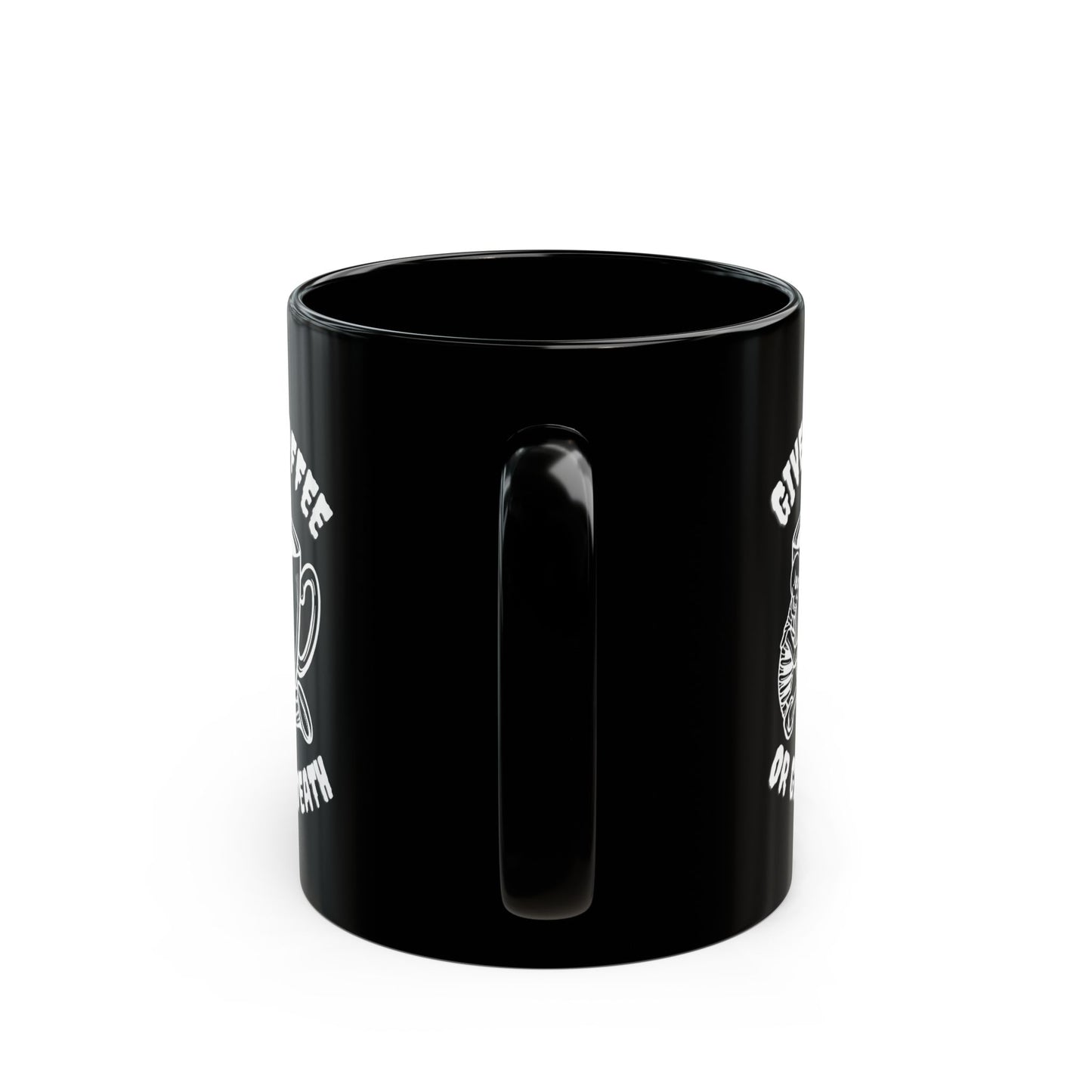 Give me Coffee Give me Death Gothic Aesthetic Skeleton Coffee Mug Coffee Lover Gift funny Coffee Mug Spooky Mug Halloween Mug Whimsigoth Mug