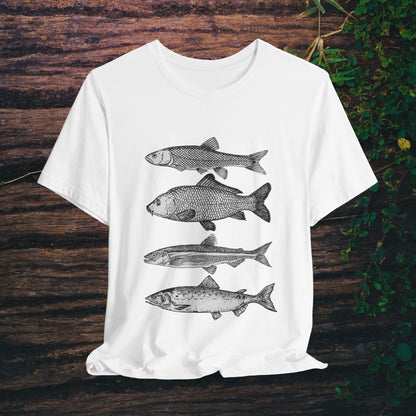 Cool Fish Shirt - Fisher Gifts, Fishing Unisex Relaxed Adult Tee Fisherman Gift, Lake Outdoorsman Naturalist, Fly Fishing, Gift for Him Her