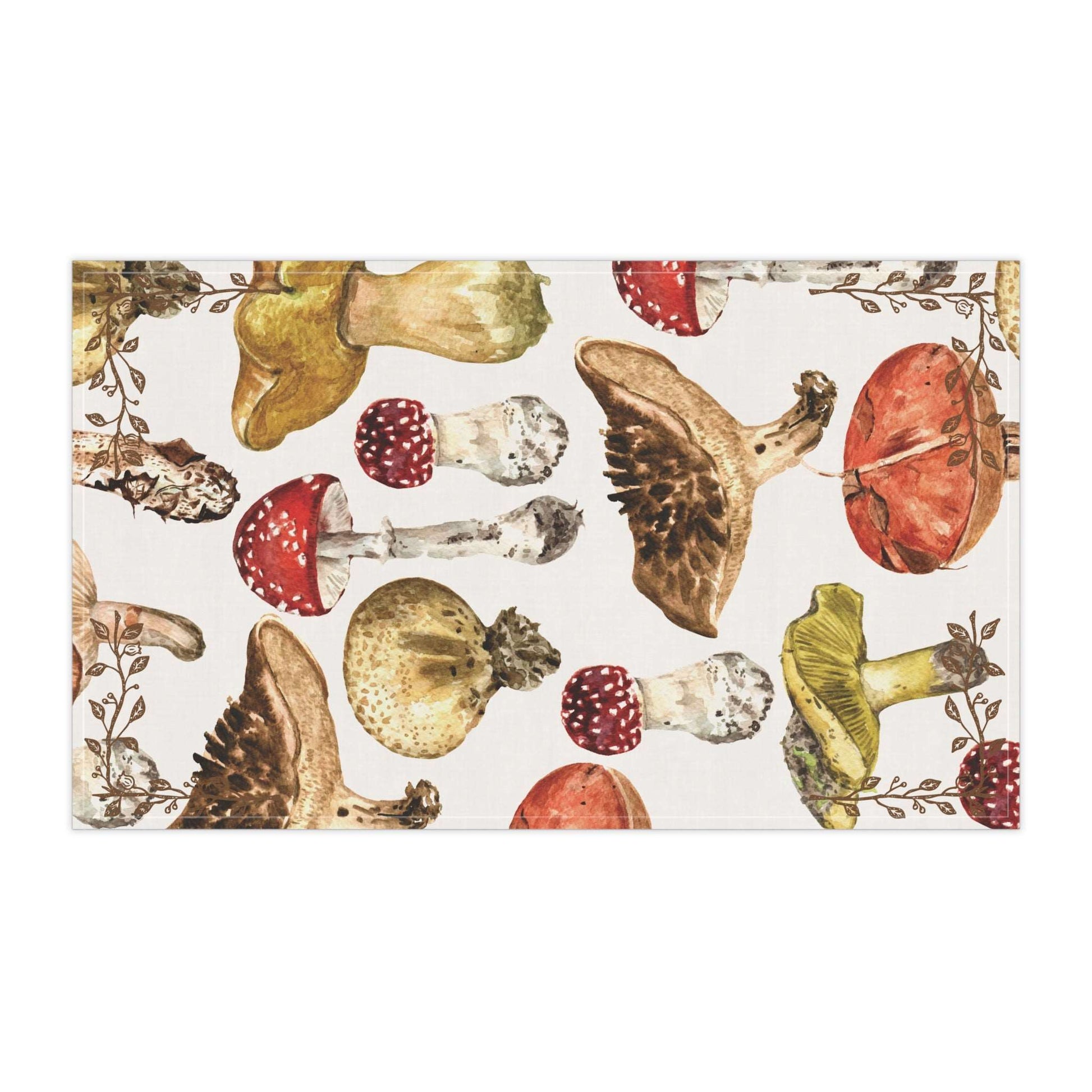 Fungi Kitchen Towel White