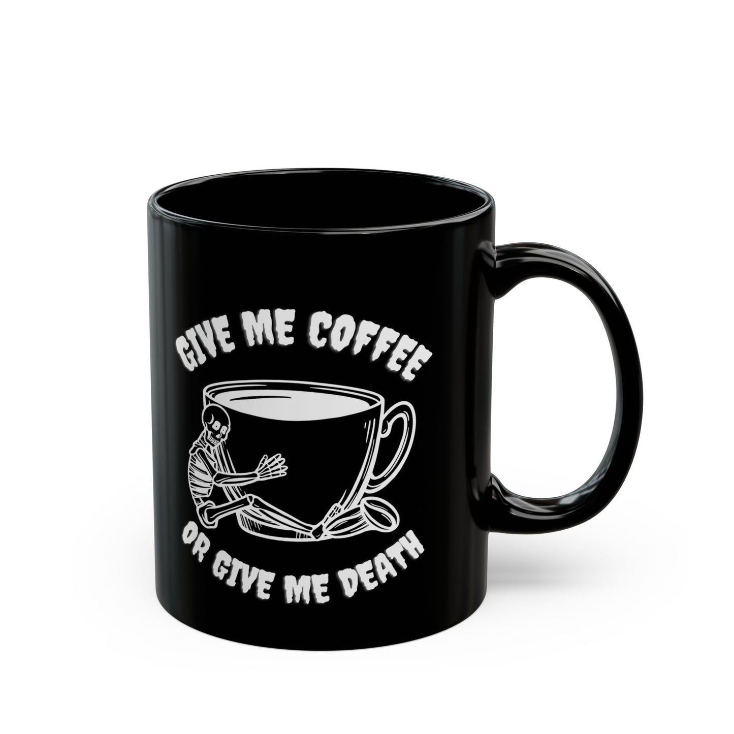 Give me Coffee Give me Death Gothic Aesthetic Skeleton Coffee Mug Coffee Lover Gift funny Coffee Mug Spooky Mug Halloween Mug Whimsigoth Mug