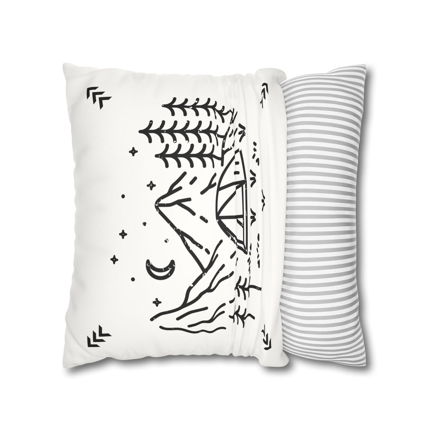 Soul of an adventurer square pillow in white